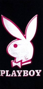 Badetuch-Playboy-2920-black-pink